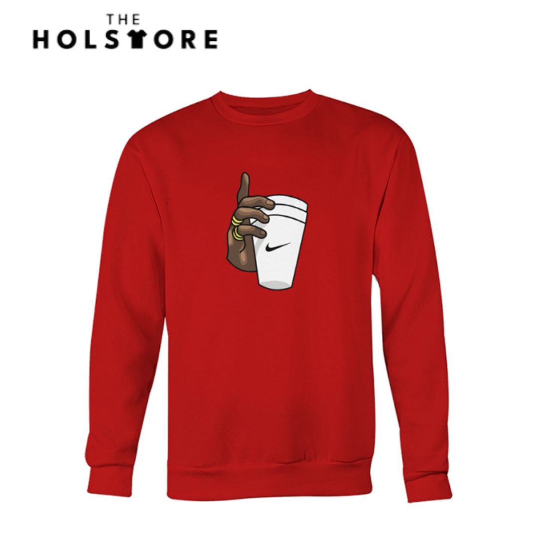 Stylish Hand WIth Cup Sweatshirts - Four Colors